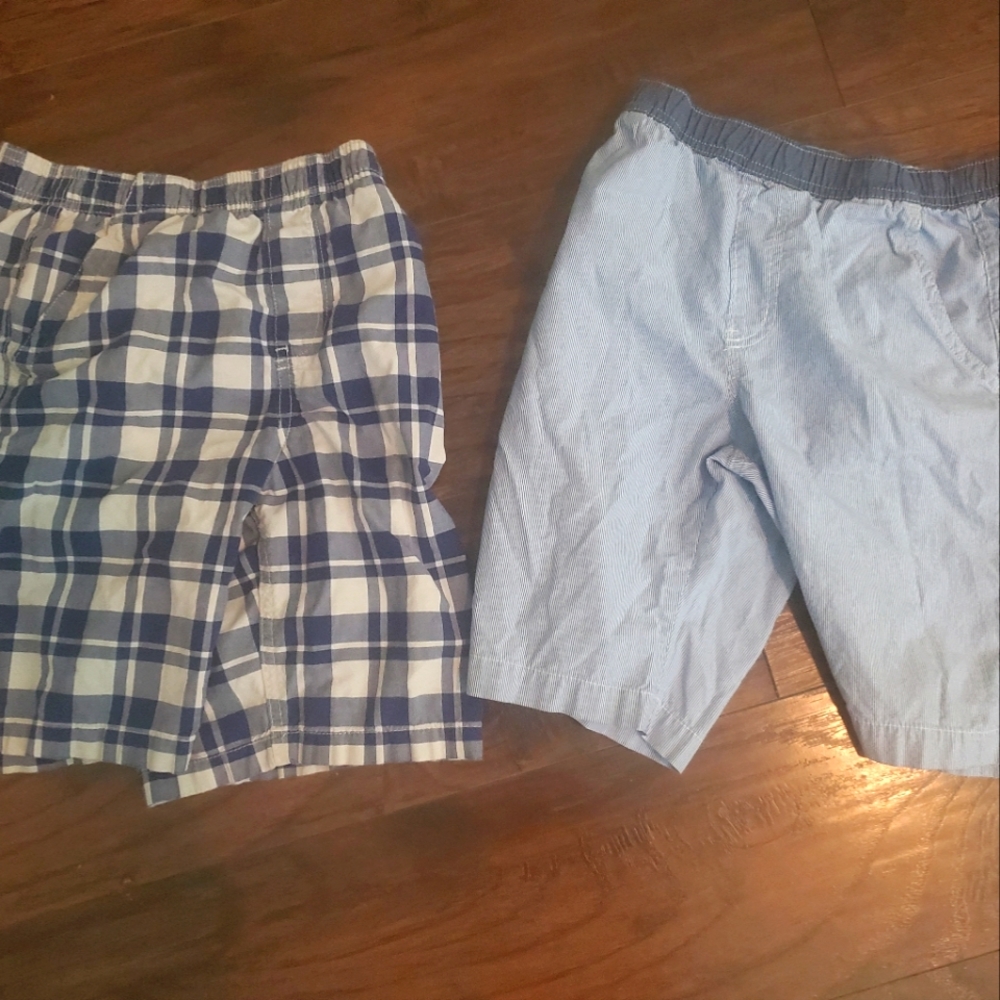 Bundle lot boy shorts pull on dress comfort style blue white Net Basic 12 elasti